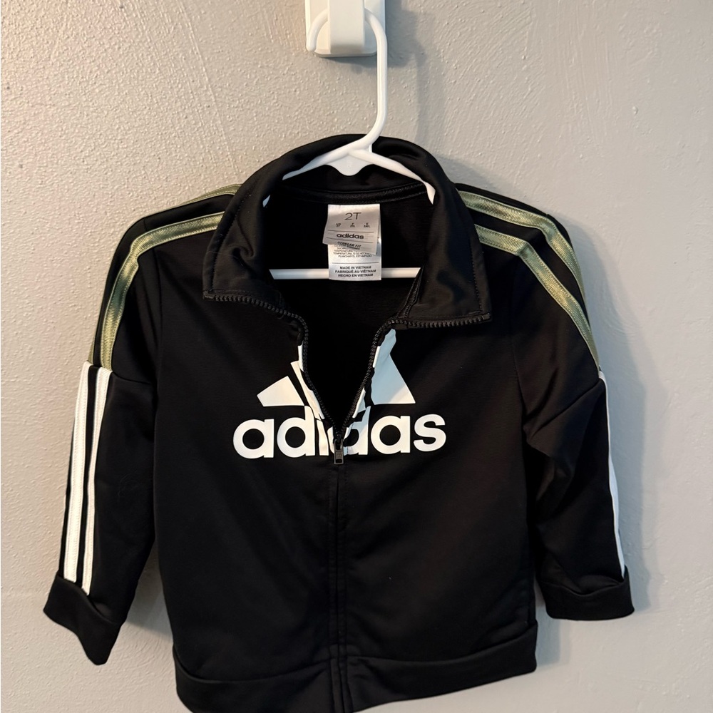 Adidas Black Regular Fit Kids Track Suit